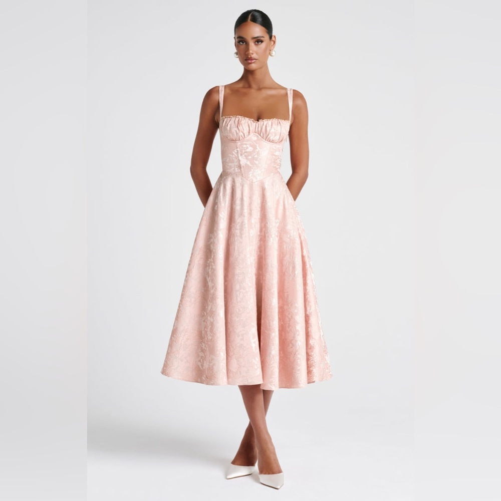 BABYBOO FASHION Amity Midi Dress - Soft Peach